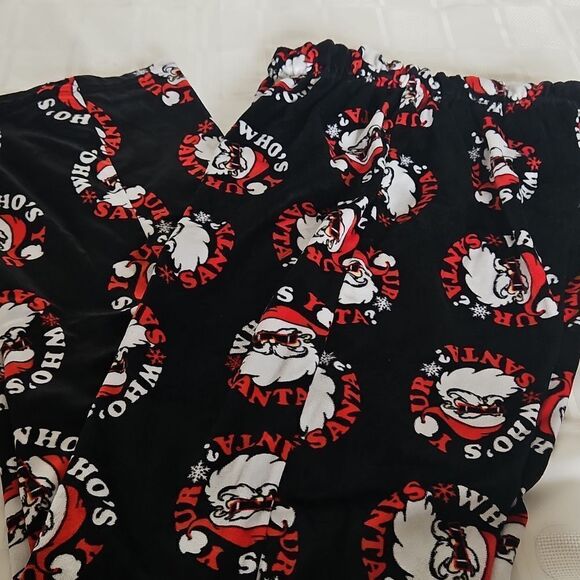 MAD Engine Women's Polyester Christmas PJ Bottom Small Black & Red - Picture 15 of 16